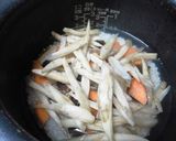 塩じゃけとごぼうの味噌炊き込みご飯作り方3写真