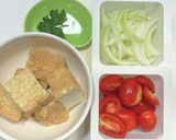 厚揚げとミニトマトと玉ネギの南蛮漬け作り方1写真
