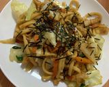 焼肉のたれでホルモン焼きうどん作り方9写真