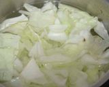 キャベツとぽーたまのみそ汁作り方1写真