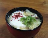 キャベツとぽーたまのみそ汁作り方5写真