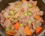 おいしい給食風、牛肉とこんにゃくの煮物！作り方16写真