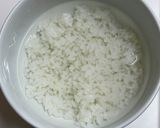 レンジで簡単＊鮭フレークのお粥作り方1写真