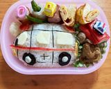 簡単！働く車大好き救急車ちびっ子お弁当作り方8写真