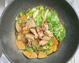 鶏むね肉とカボチャと長ネギの中華炒め作り方5写真