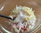 はんぺんの玉ねぎとベーコンのチーズ焼き作り方3写真