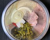 高菜漬とパルメジャンチーズのホットデップ作り方1写真