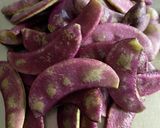 富山のあじ紫のつるまめ、揚げ、ナスの煮物作り方1写真