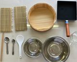 調理実習　サラダ巻き　楽しく巻こう！作り方1写真