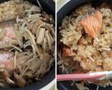 鮭ときのこの炊き込みご飯作り方5写真