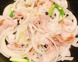 生姜たっぷり、アスパラ入り豚バラ生姜焼き作り方4写真