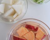 腸活♡豚肉とさつまいもの豆乳味噌スープ作り方1写真