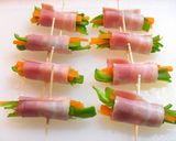 ✿人参＆ピーマンのベーコン巻き✿作り方2写真