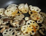 蓮根としいたけのにんにく醤油炒め作り方3写真