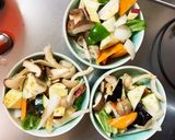 肉無根菜たっぷりコク旨甘辛味温野菜サラダ作り方12写真