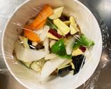 肉無根菜たっぷりコク旨甘辛味温野菜サラダ作り方14写真