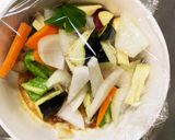 肉無根菜たっぷりきな粉オイポン味野菜炒め作り方14写真
