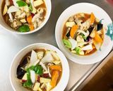 肉無根菜たっぷりコク旨甘辛味温野菜サラダ作り方15写真
