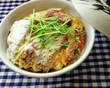 豆苗のカツ丼♪作り方4写真