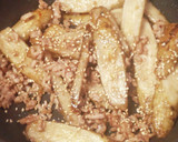 夕食10分★ごぼうの甘辛そぼろ煮★甘辛丼作り方5写真