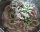 お肉とネギで、My#柚子胡椒うどん#作り方5写真