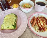 休日ブランチ♡アボガドチーズトースト作り方6写真