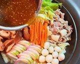 新提案!〆まで旨い絶品"中華風とろみ鍋"作り方3写真