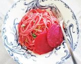 ビーツとペコリーノロマーノのパスタ作り方12写真