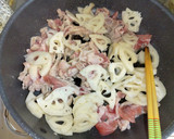 豚肉と蓮根茄子の胡麻だれ炒め作り方4写真