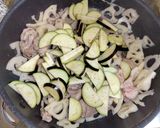 豚肉と蓮根茄子の胡麻だれ炒め作り方5写真