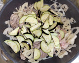 豚肉と蓮根茄子の胡麻だれ炒め作り方5写真