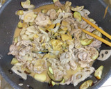 豚肉と蓮根茄子の胡麻だれ炒め作り方6写真