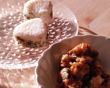 国旗カラーパリおにぎり★青のり&ホタテ梅作り方4写真