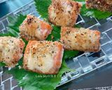 サーモンのハーブマヨパン粉焼き作り方4写真