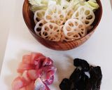 いろんな食感！砂肝ときくらげの味噌汁作り方1写真