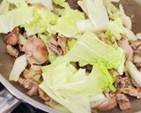 豚こまと白菜のクリームパスタ作り方4写真