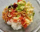 明太チーズもんじゃおにぎり作り方1写真