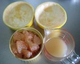 グレープフルーツカップのチーズケーキ作り方3写真