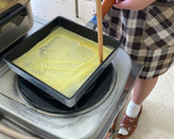 調理実習　だし巻き卵(サラダ巻き用）作り方4写真
