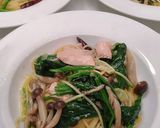 秋鮭ときのこのパスタ作り方13写真