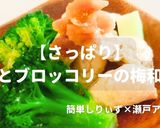 簡単！鶏とブロッコリーの梅和え作り方1写真