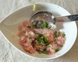 ねぎとろで♪生〜!ツナ♪パリおにぎり作り方4写真