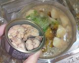 蕪と鯖水煮缶の煮物作り方5写真