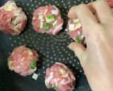 豚こまで作る大葉チーズてりてりボール作り方3写真