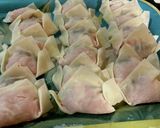 ワンタンの皮で豚肉と梅の揚げ焼き作り方4写真