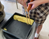 調理実習　だし巻き卵(サラダ巻き用）作り方5写真