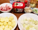 15分|雨鍋♪豚肉じゃがいもチゲ★감자作り方1写真
