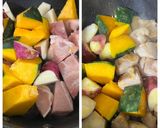 秋のほくほく☆お芋さんと鶏肉の甘い煮物作り方2写真