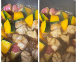秋のほくほく☆お芋さんと鶏肉の甘い煮物作り方3写真
