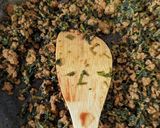 大根葉そぼろとじゃがいものオムレツ作り方6写真